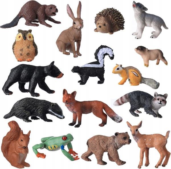 16-piece JOKFEICE ABS Forest Animals Realistic Set 3+