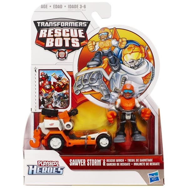 HASBRO – TRANSFORMERS RESCUE BOTS SAWYER + RESCUE VEHICLE