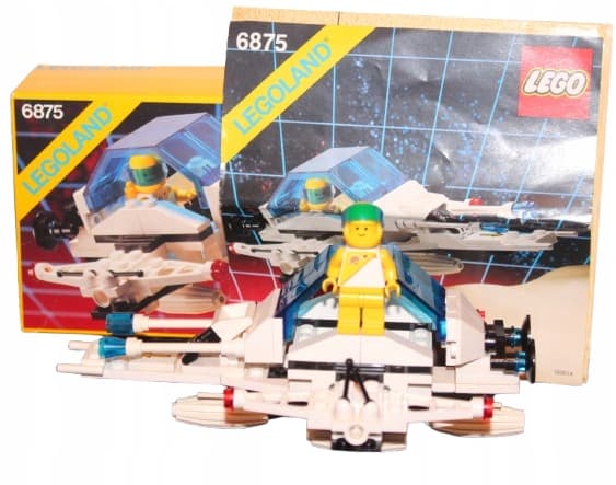 LEGO SPACE CLASSIC 6875 Box, Instructions and Hovercraft Set