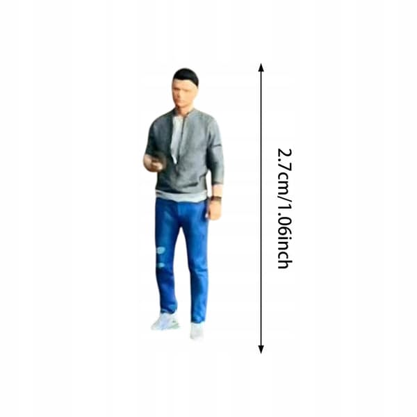 1/64 scale diorama Stylish figurines Desk display by Tiny Hobby Style C