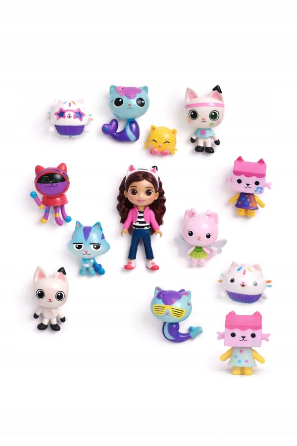 13 cat figurines
