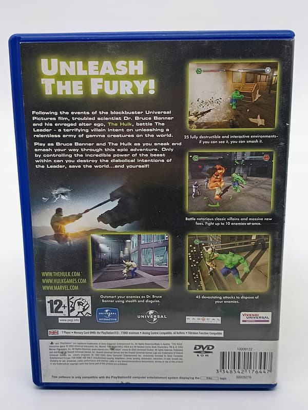 THE HULK PS2 PlayStation 2 (PS2) boxed