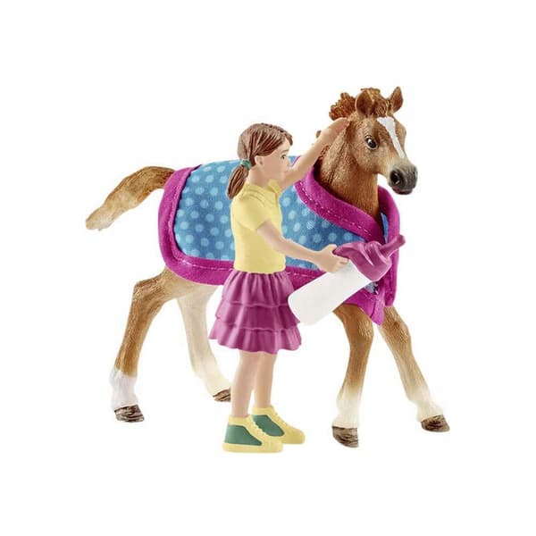 Schleich 42361 Foal Set with Girl, Bottle
