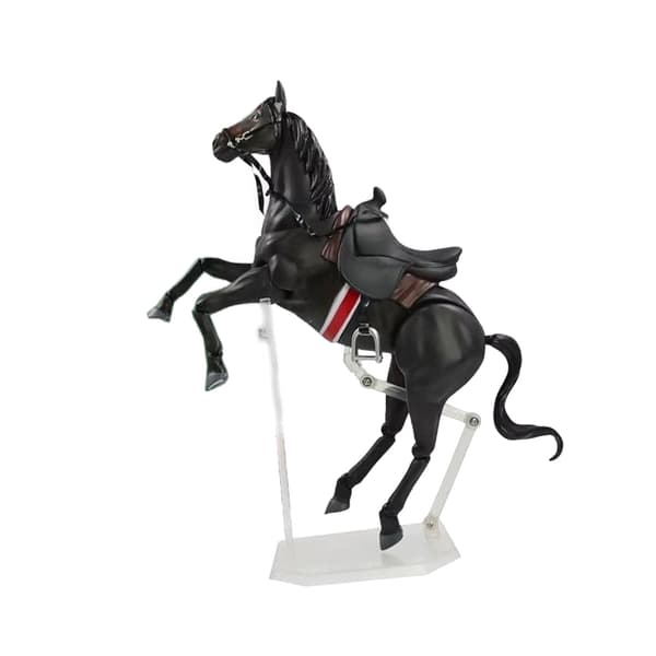 Pony Figurine – Action Figure Style, Poseable, Home Decor – Black