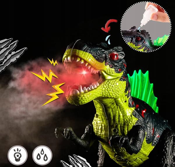 Interactive Robot Dinosaur: Walks, Breathes Smoke and Glows – A Toy for a Present