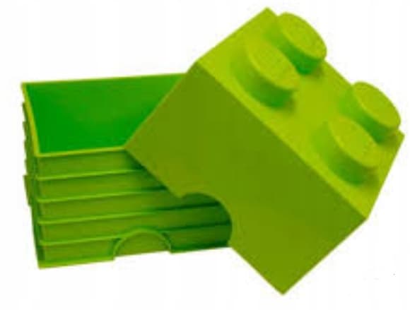 LEGO BRICK STORAGE BOX, 4-PACK, LIGHT GREEN, 25 cm, 40031220