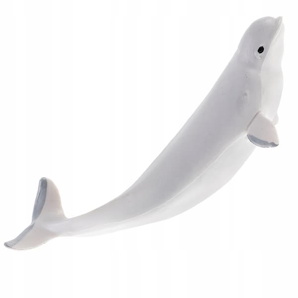 GREY SIMULATED WHITE WHALE FIGURINE FOR DECORATION