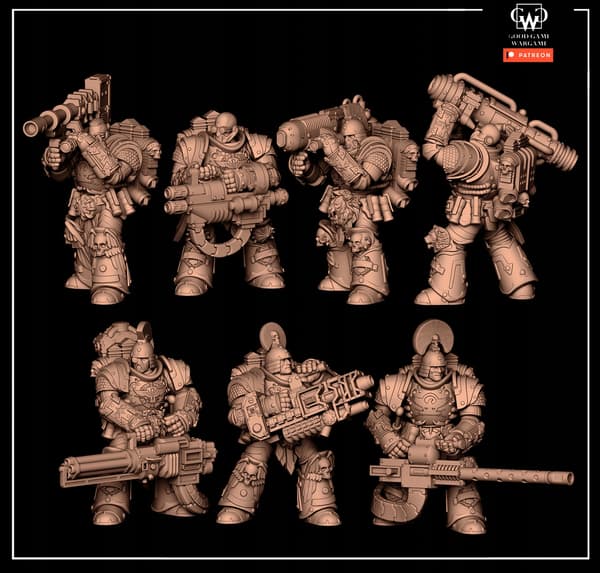 Blitz Guard of Terra Heavy Support 1 - Miniature