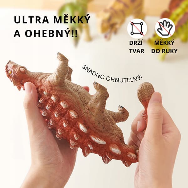Hand-painted Ankylosaurus figurine by Mideer