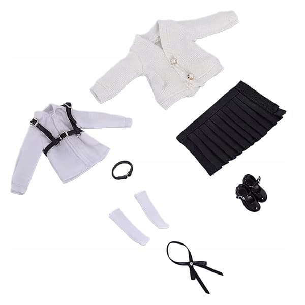 1/12 School Uniform Set – Outfit for action figures – Black accessory bodysuit