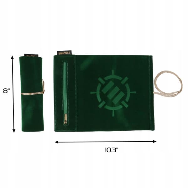 Enhance - Tabletop Roll on a Scroll Bag (case + set of dice) - Green