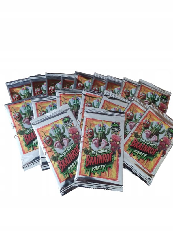 BRAINROT NEUROBLAST PARTY BLUE OCEAN CARDS, 20 PACKETS (100 CARDS)