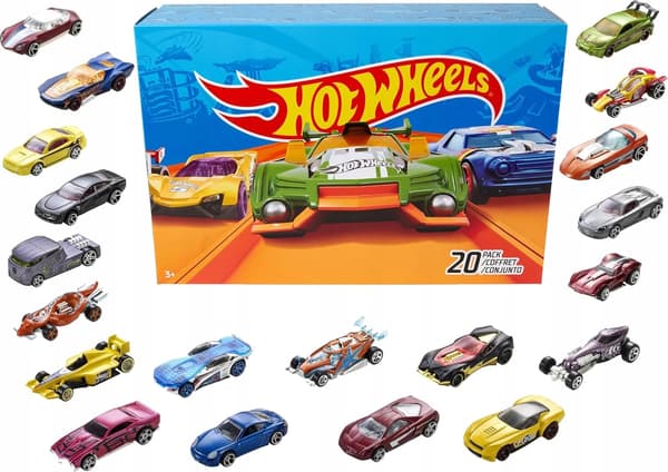 Hot Wheels 1:64 scale 20-vehicle set – collection