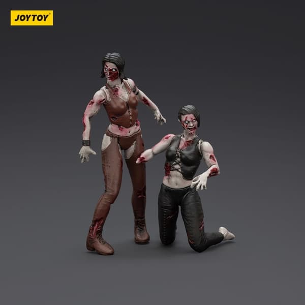Dark Source Zombie Action Figures 2-Pack: Female Wrestlers, 8 cm
