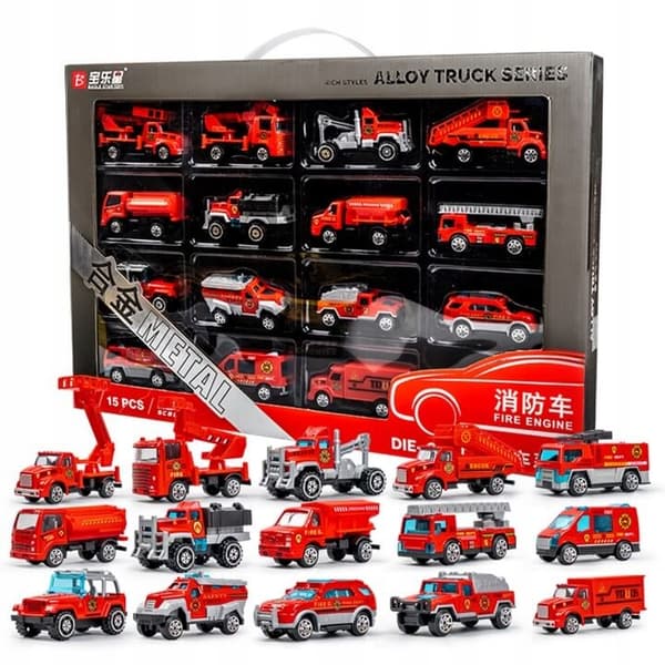 Fire engines, set of 15 – Fire Car set