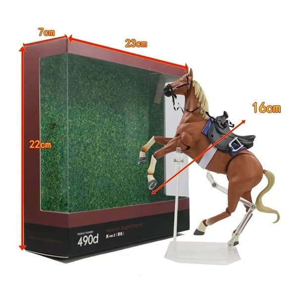 Pony figurine – Action figure model, poseable, home décor – Yellow