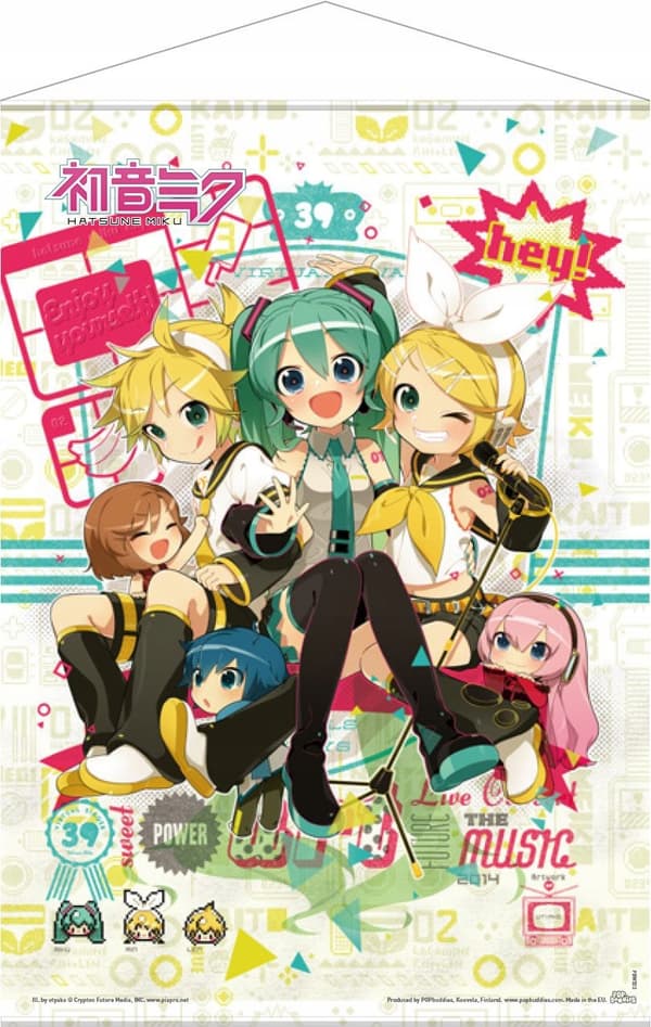 Vocaloid Hey! Piapro Heroes Wall Hanging, 50 x 70 cm, Polyester