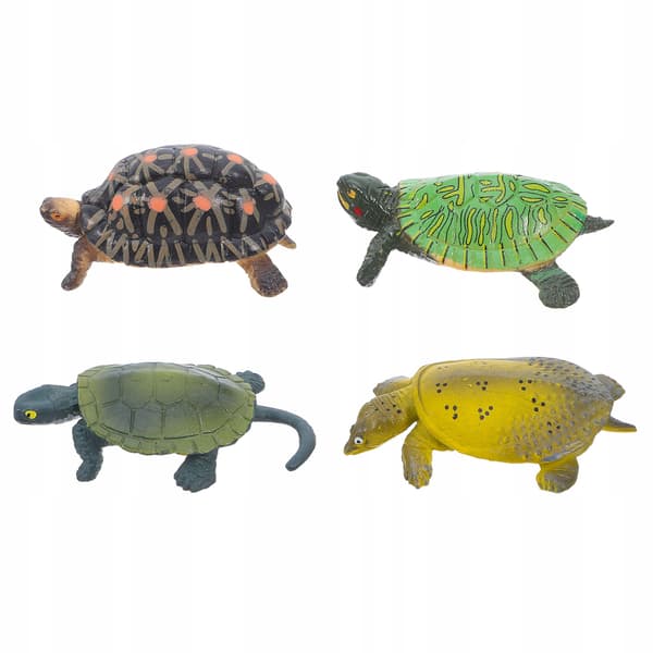 4 REALISTIC TOY TURTLE FIGURINES FOR A CHILDREN’S PARTY