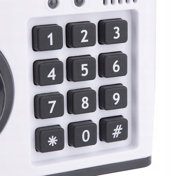 A small, charming coin box. Password lock. JS Security