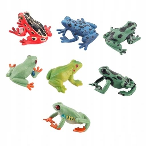 7x Frog Animal Figurines – Aquarium Model