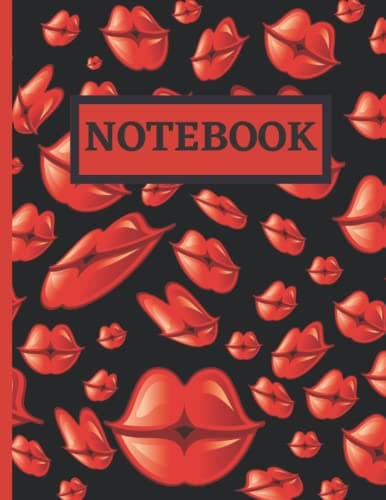 NOTEBOOK: Red Lips 8.5" x 11", 300 pages