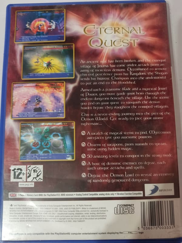 PS2 ETERNAL QUEST PLAYSTATION GAME