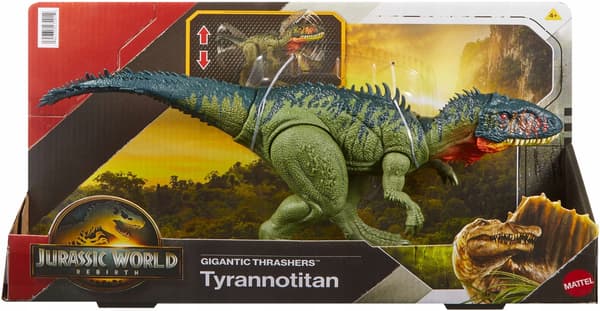 MATTEL Jurassic World Gigantic Thrashers Tyrannotitian Figure