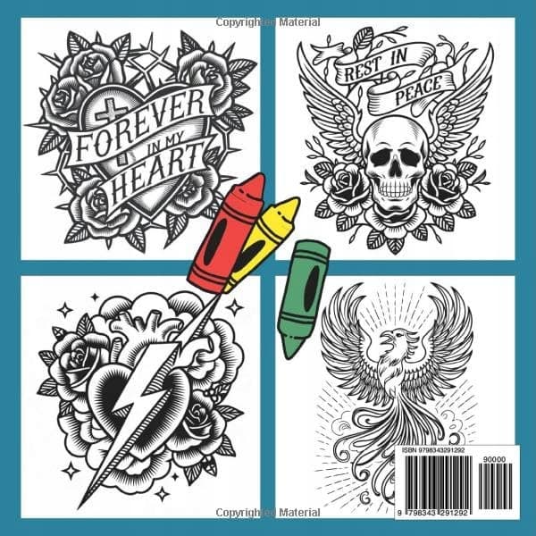 Collections, ColorQuest Bold and Easy Tattoo Colouring Book: Creative and Ar