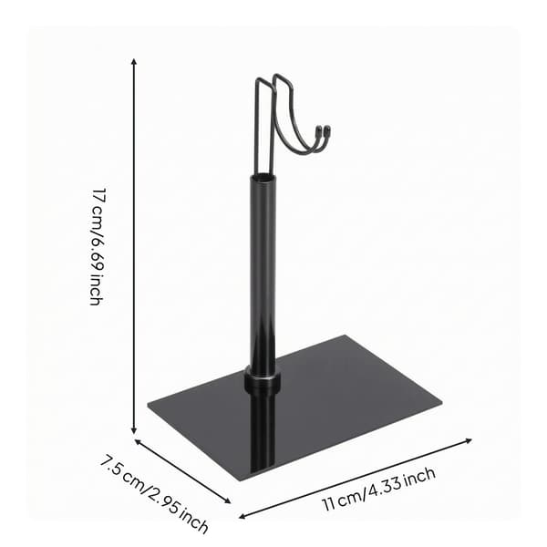 12-inch figure stand Rectangular base 1/6-scale action figure Black B