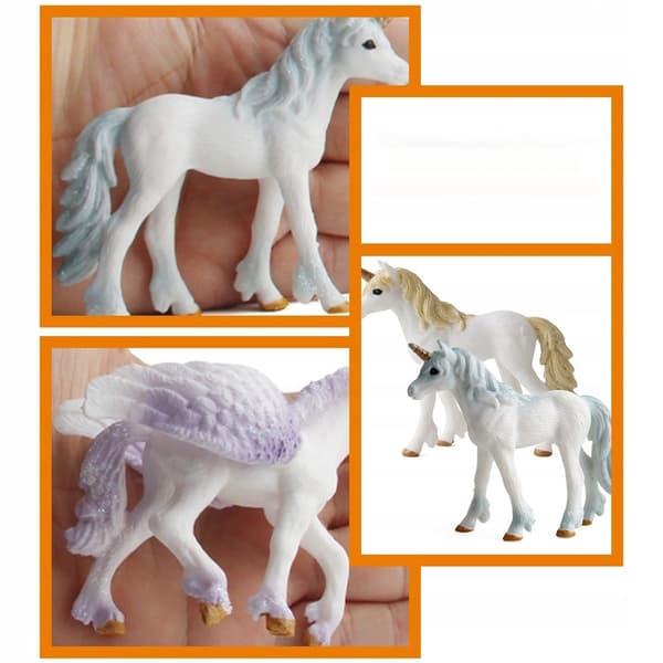 REALISTIC UNICORN FIGURINES, SET OF 3, DECORATIVE