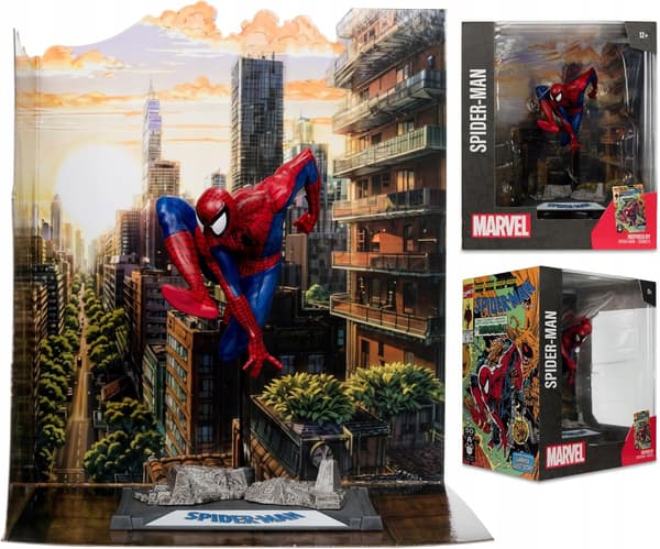McFarlane Marvel Spider-Man Figure No. 6, 1:10 scale, Collector’s Card