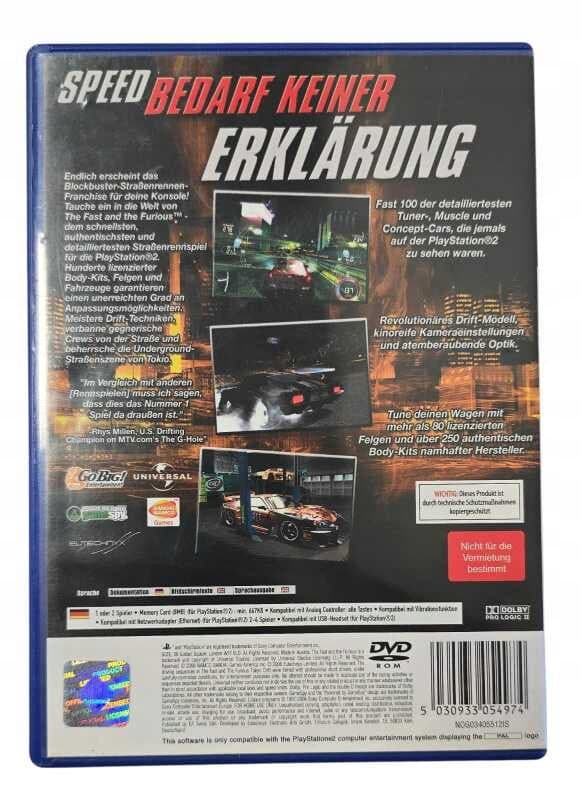 The Fast and the Furious PS2 game