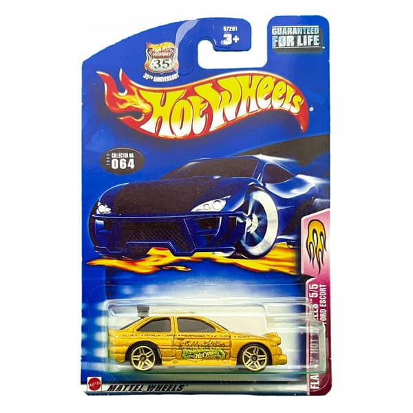 HOT WHEELS FORD ESCORT + UNIQUE PROTECTOR