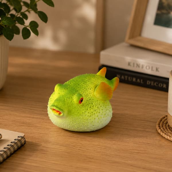 Rubber Blowfish – Stretchable, Realistic Ocean Fish Figurine, 12cm