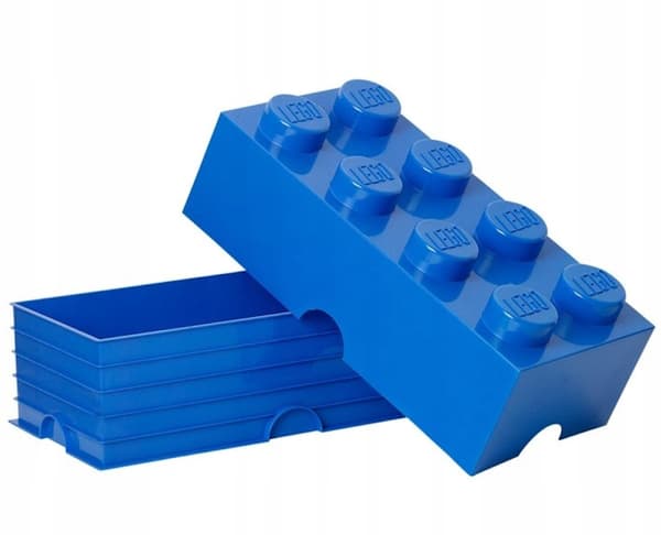 LEGO BRICK STORAGE CONTAINER, 8-BOX SET, LARGE BRICK, 50 CM, BLUE SORTING BOX