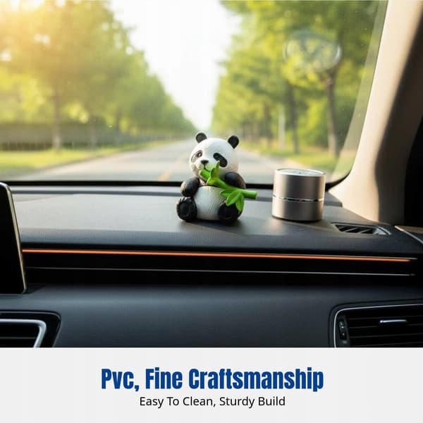 Panda Toy Set – Cute PVC figurines – Plastic mini landscape cake decor – 3-piece set