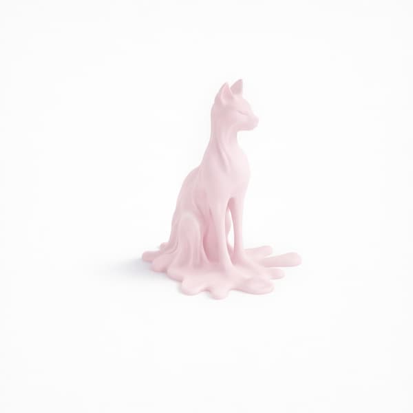 DECORATIVE FIGURINE: MELTING CAT – TABLE DECORATION – MANY COLOURS