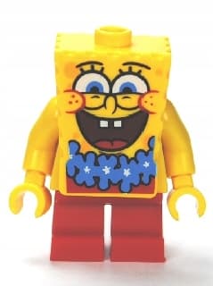 Lego SpongeBob bob036 SpongeBob Blue Lei. New.