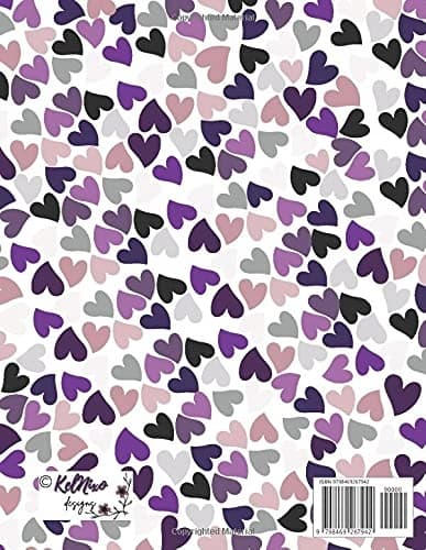 Purple Hearts Notebook: 8.5 x 11-inch lined notebook featuring Purple Hearts a