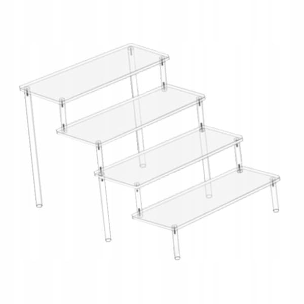 Acrylic display shelf – Riser Doll Clay Figurine Display – 4-tier wedding tray