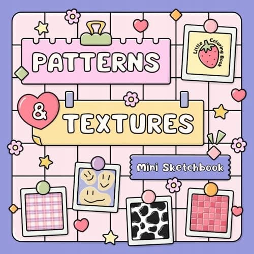Colouring Book, Little Patterns & Textures Mini Sketchbook: Practice, Organi