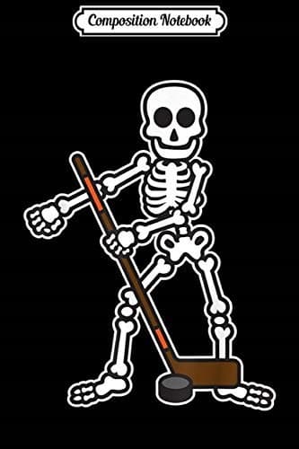 Composition Notebook: Flossing Skeleton Hockey Player Halloween Costume Jou