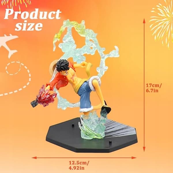 13.01.B11 Standing Monkey D. Luffy anime figurine, 17 x 12.5 cm