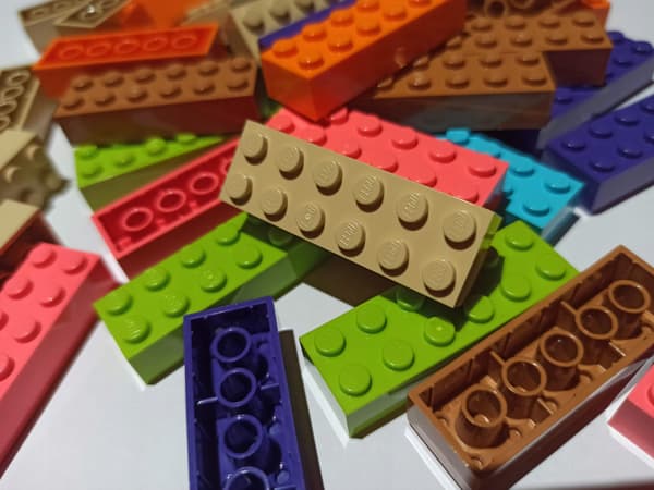 Lego 2x6 2456 assorted colours, 45 pieces [0.17kg] NEW