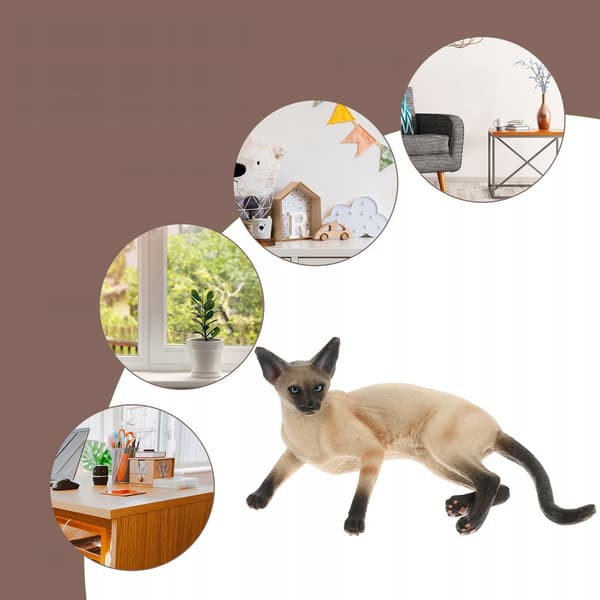 A SMALL, REALISTIC CAT FIGURINE FOR INTERIORS