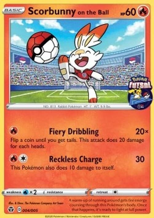 Pokemon Scorbunny on the Ball