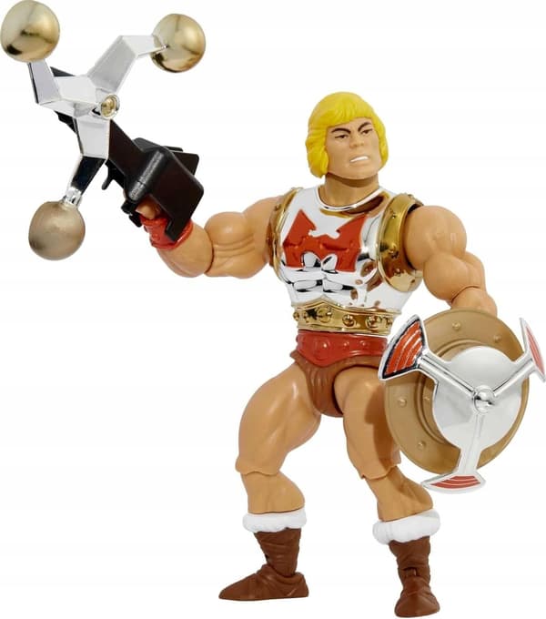 MOTU Origins He-Man Deluxe Figurine with Interchangeable Head, 15cm