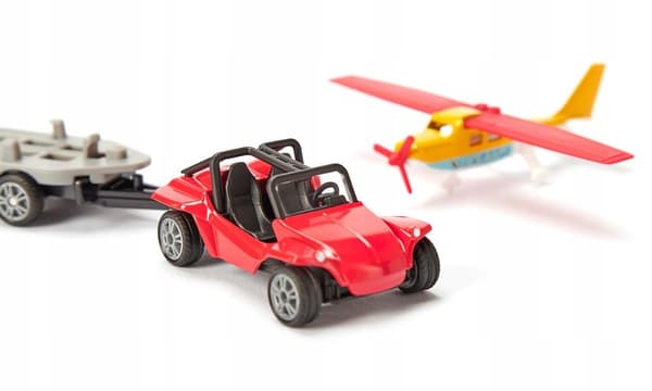 SIKU BUGGY CAR WITH TRAILER AND PLANE 1696