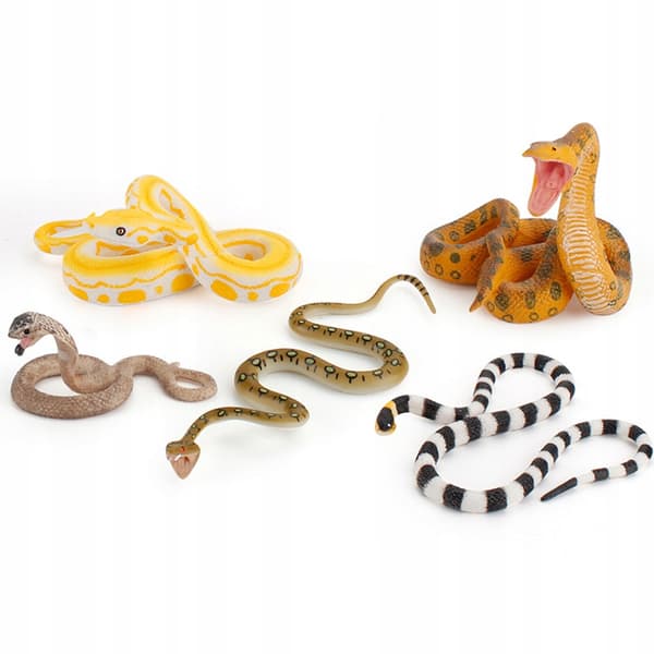 5 REALISTIC PVC SNAKE MODELS – CHILDREN’S TOY