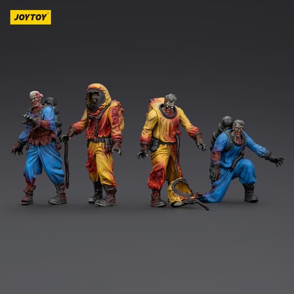 Zombie Dark Source figurines – biochemical laboratory team, 4 pieces, 8 cm
